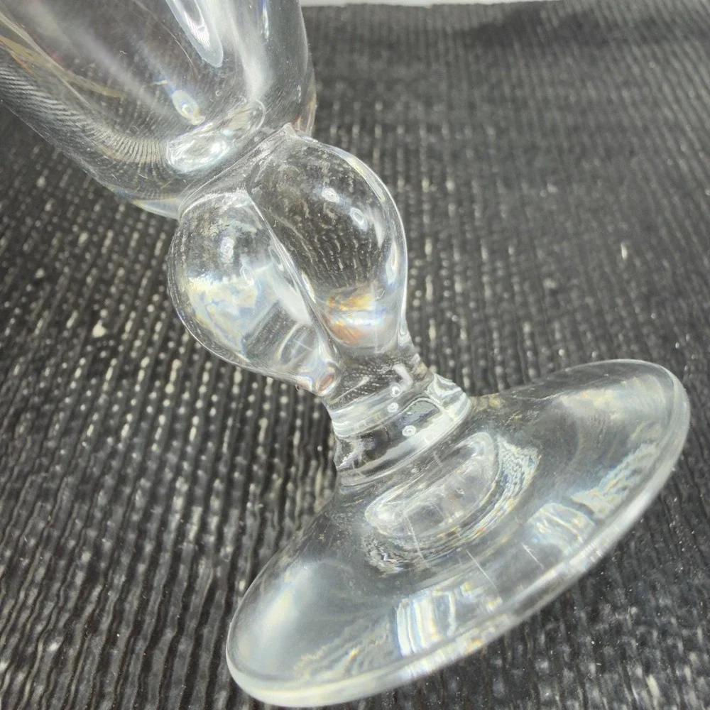 Vintage Seneca Ingrid Clear Elegant 3inch‎ Goblets Footed Cups Glasses Set 2